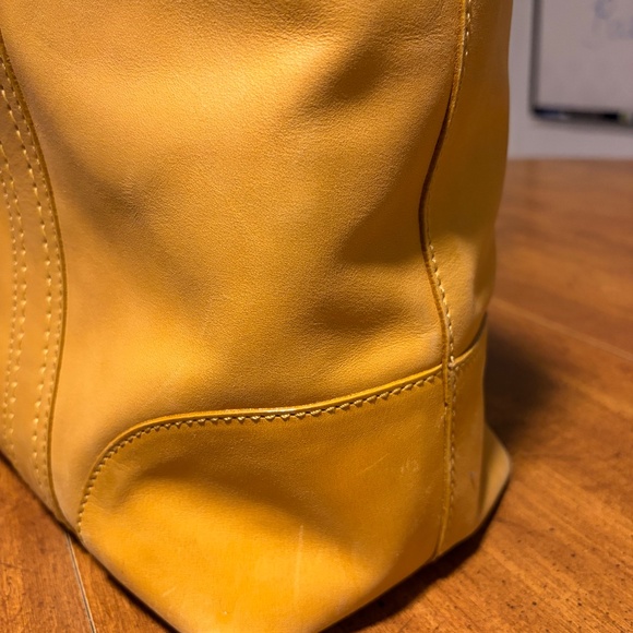 Frye Leather Melissa Tote Bag Yellow (original. $358) - Picture 8 of 10